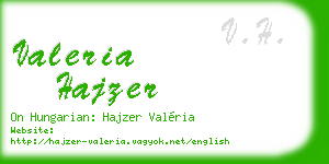 valeria hajzer business card